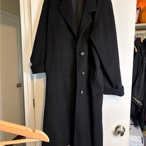 Classic Black womans 100% wool coat